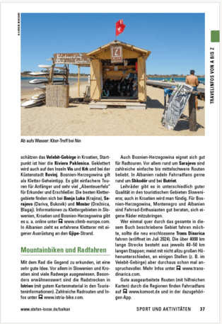 Beispiel für Aktivitäten im Balkan im Kapitel A-Z Stefan Loose Travelhandbuch Balkan - Die Adriaroute 2024 als Blick ins Buch