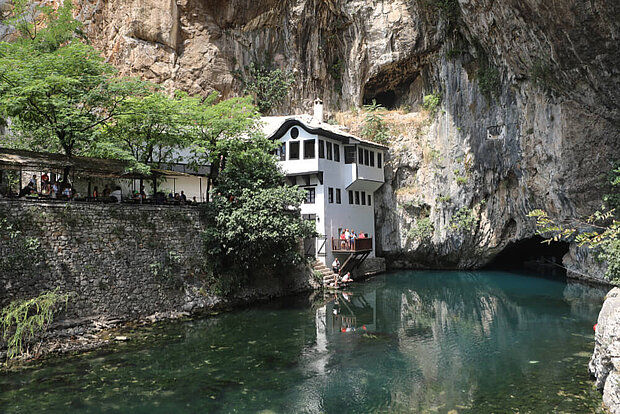 Das Derwish-Kloster bei Blagaj Bosnien-Herzigowina