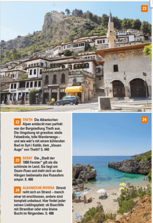 Eine Highlightseite des Stefan Loose Travelhandbuches Balkan - Die Adriaroute 2024 als Blick ins Buch