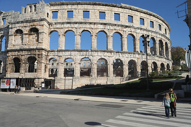Das Amphitheater von Pula in Kroatien (Istrien)