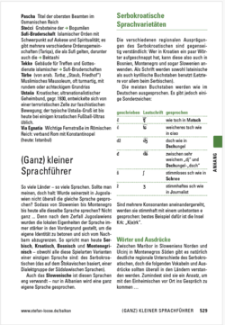 Beispielseite kleiner Sprachführer Stefan Loose Travelhandbuch Balkan - Die Adriaroute als Blick ins Buch
