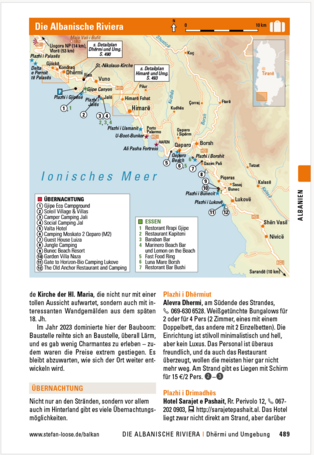 Beispiel für Region-Karte im Stefan Loose Travelhandbuch Balkan - Die Adriaroute 2024 als Blick ins Buch